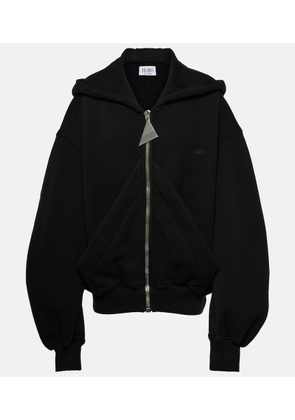 The Attico Oversized cotton zip-up hoodie