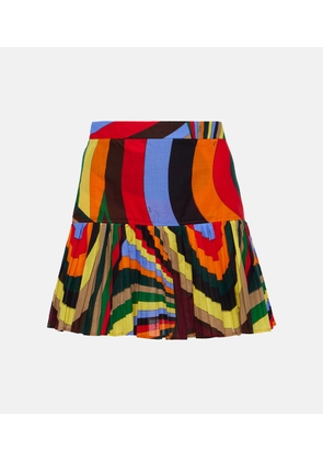 Pucci Iride pleated cotton miniskirt