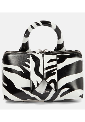 The Attico Friday Mini zebra-print leather tote bag