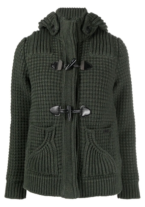 Bark B Rules chunky knitted hooded jacket - Green
