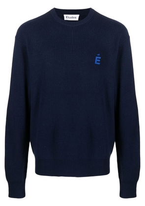 Etudes Boris logo-patch jumper - Blue
