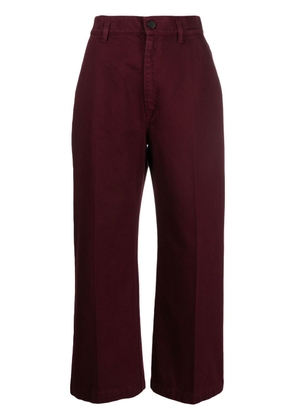 Christian Wijnants pressed crease wide-leg jeans - Red