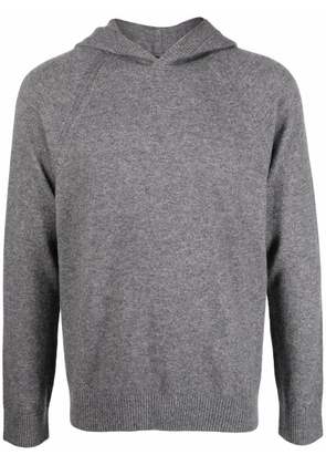 Vince melange-effect knit hoodie - Grey