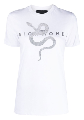 John Richmond snake logo-print T-shirt - White