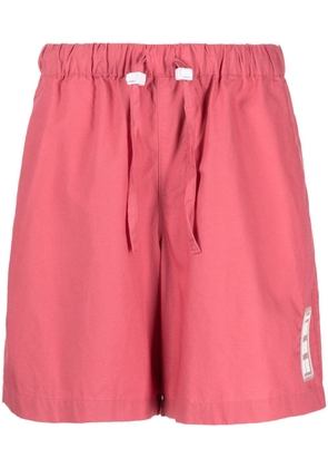 ROMEO HUNTE logo-patch cotton shorts - Pink