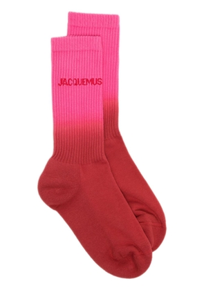 Jacquemus Moisson gradient-effect cotton socks - Red
