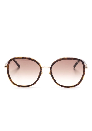 Mulberry tortoiseshell-effect oversize-frame sunglasses - Brown