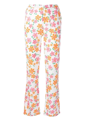 ERL floral-print trousers - Orange