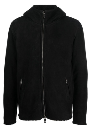 Giorgio Brato shearling-lining hooded jacket - Black