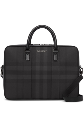 Burberry check-pattern briefcase - Black