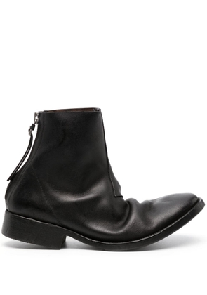 Boris Bidjan Saberi calf leather ankle boots - Black