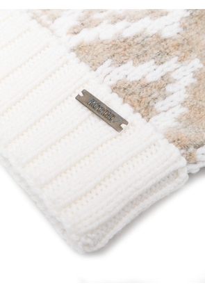 Moorer ikat-pattern knitted beanie - Neutrals