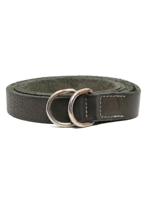 Guidi double-buckle leather belt - Green