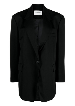 Low Classic single-breasted wool jacket - Black