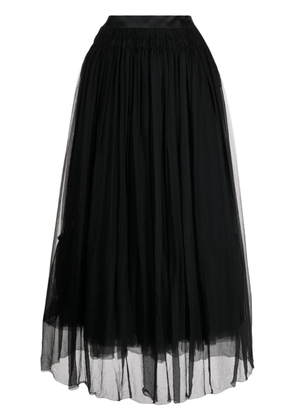 CHANEL Pre-Owned 2000 pleated chiffon silk skirt - Black