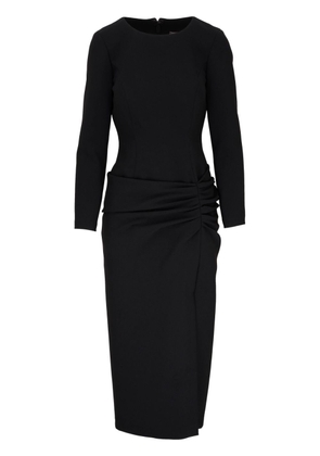 Carolina Herrera Long-sleeve V-neck Sheath Dress - Black