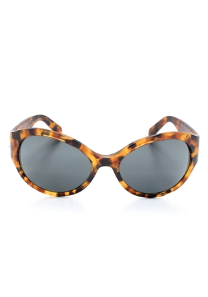 Celine Eyewear Triomphe wraparound-frame sunglasses - Brown