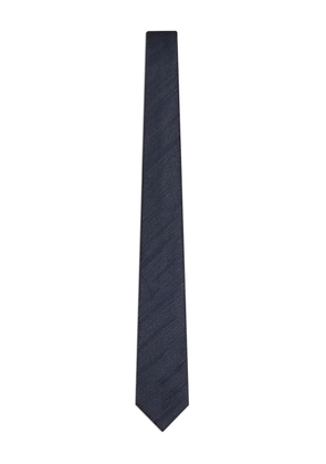 Emporio Armani pointed-tip silk-blend tie - Blue