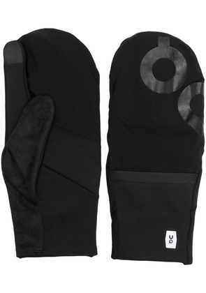 On Running logo-patch full-finger design gloves - Black