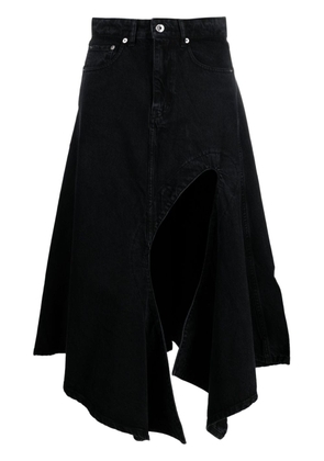 Y/Project asymmetric denim skirt - Black