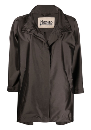 Herno funnel neck zip-up jacket - Brown