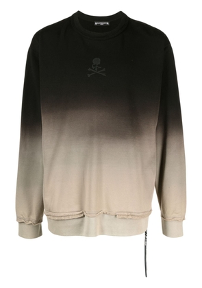 Mastermind Japan logo-print gradient cotton sweatshirt - Black