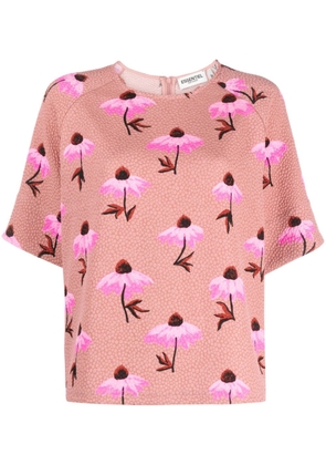 Essentiel Antwerp floral-print round-neck T-shirt - Pink