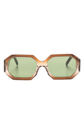 Lesca Lady geometric-frame sunglasses - Brown