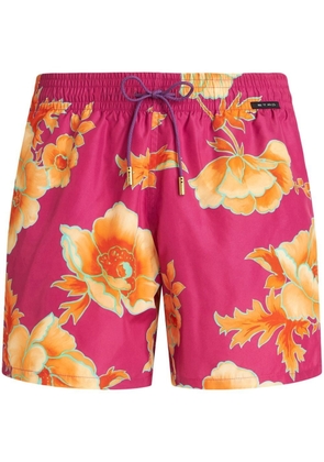 ETRO floral-print swim shorts - Purple