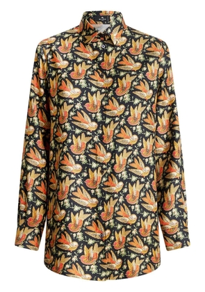 ETRO graphic-print button-up shirt - Yellow