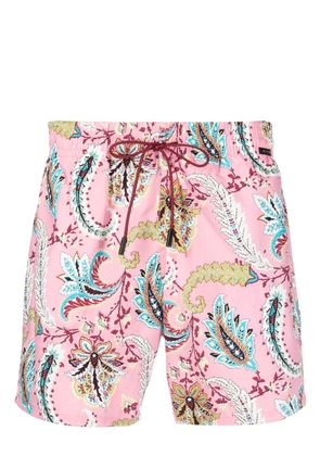 ETRO paisley-print drawstring swim shorts - Pink