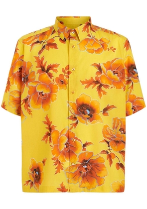 ETRO floral-print short-sleeve shirt - Yellow