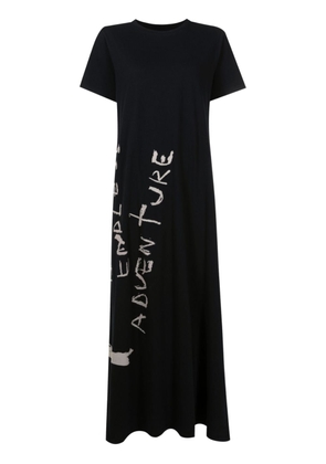 Osklen Endless Adventure-print maxi dress - Black