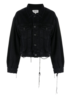 AGOLDE distressed organic denim jacket - Black