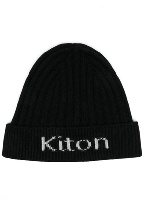 Kiton ribbed-knit cashmere beanie - Black