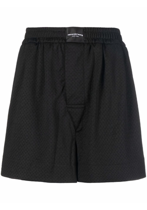 Alexander Wang perforated mesh jersey shorts - Black