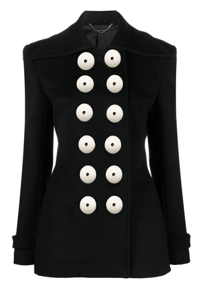 Rabanne disc-embellished collared jacket - Black