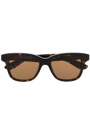 Alexander McQueen Eyewear tortoiseshell square frame sunglasses - Brown