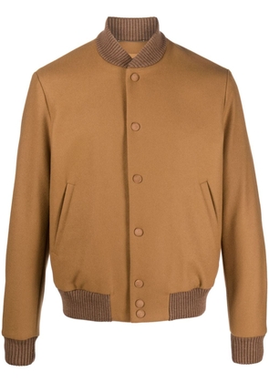 PT Torino felted wool-blend bomber jacket - Brown