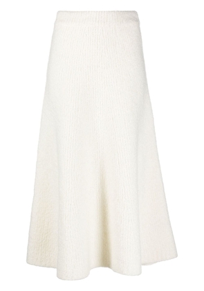 Gabriela Hearst cashmere-silk knitted A-line skirt - Neutrals