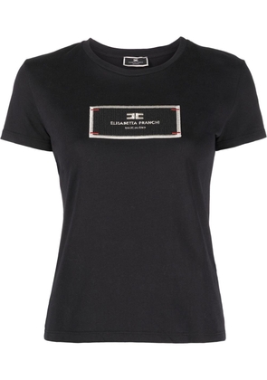 Elisabetta Franchi logo print short-sleeve T-shirt - Black