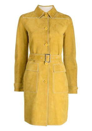 Loro Piana reversible suede leather coat - Yellow