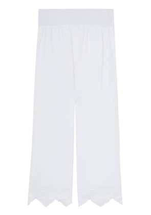 Simone Rocha scallop-hem cropped trousers - White