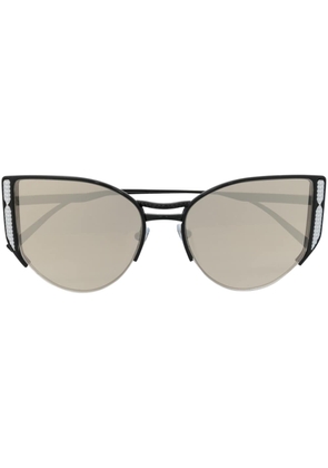 Bvlgari cat-eye frame mirrored-lense sunglasses - Black