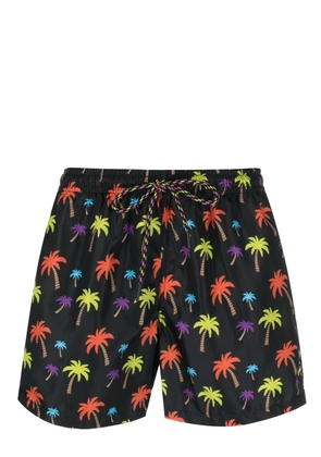 Nos Beachwear palm-tree print swim shorts - Black