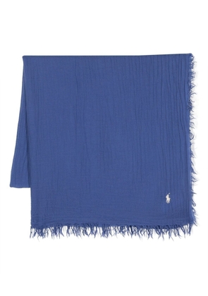 Polo Ralph Lauren Polo Pony lyocell-wool scarf - Blue