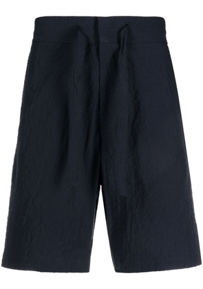 Emporio Armani crease-effect deck shorts - Blue