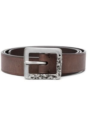 Paul Smith distressed-effect leather belt - Brown