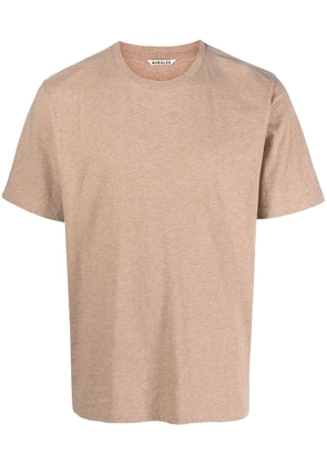 Auralee short-sleeve mélange T-shirt - Neutrals