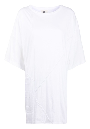 Yohji Yamamoto oversized exposed-seam T-shirt - White